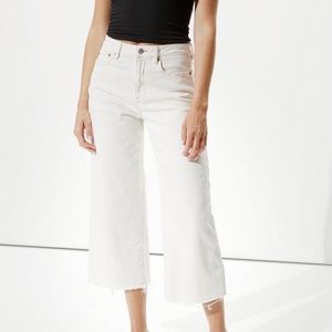 American eagle white wide leg jeans